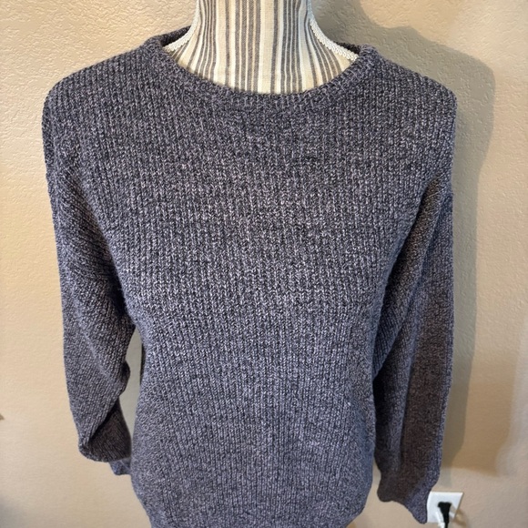 Le Tigre Sweater Medium Heather Purple Gray Knit Oversized Cozy Crew Neck - Picture 2 of 14